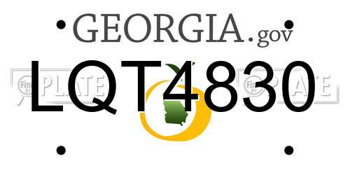 LQT4830 Georgia License Plate