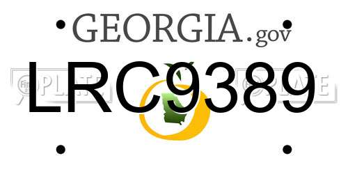 LRC9389 Georgia License Plate