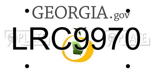 LRC9970 Georgia License Plate
