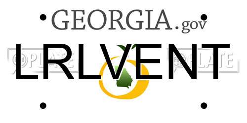 LRLVENT Georgia License Plate