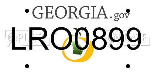 LRO0899 Georgia License Plate
