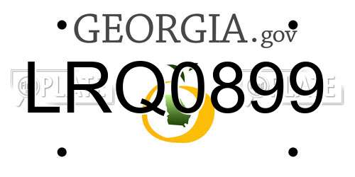 LRQ0899 Georgia License Plate