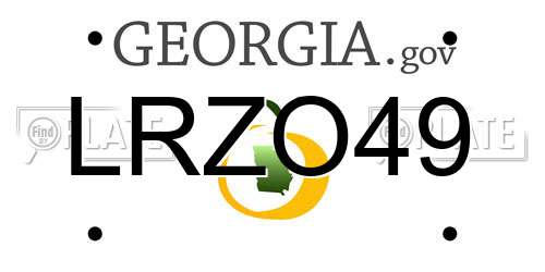 LRZO49 Georgia License Plate