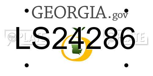 LS24286 Georgia License Plate