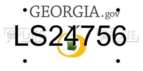 LS24756 Georgia License Plate