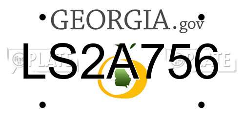LS2A756 Georgia License Plate