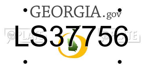 LS37756 Georgia License Plate