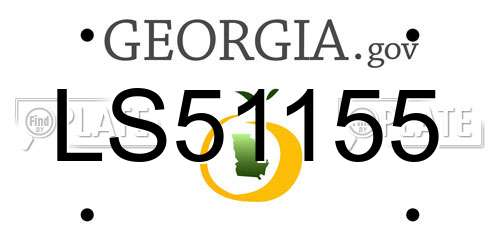 LS51155 Georgia License Plate