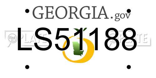 LS51188 Georgia License Plate