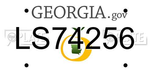 LS74256 Georgia License Plate