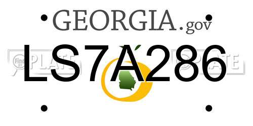 LS7A286 Georgia License Plate