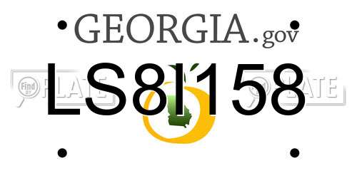 LS8I158 Georgia License Plate