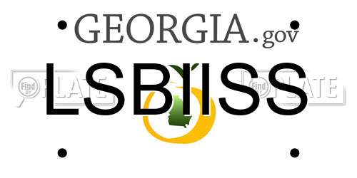 LSBIISS Georgia License Plate