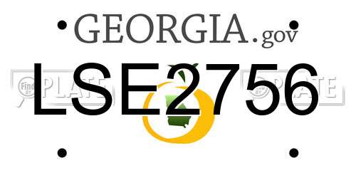 LSE2756 Georgia License Plate