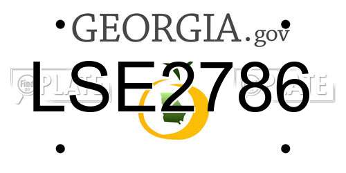 LSE2786 Georgia License Plate