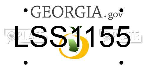 LSS1155 Georgia License Plate