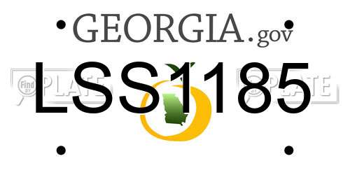 LSS1185 Georgia License Plate