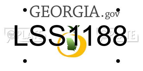 LSS1188 Georgia License Plate