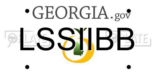 LSSIIBB Georgia License Plate