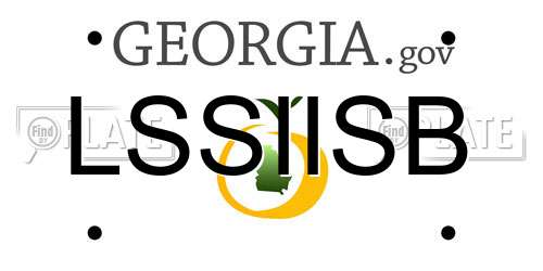 LSSIISB Georgia License Plate