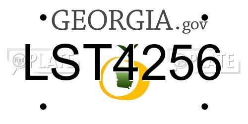 LST4256 Georgia License Plate