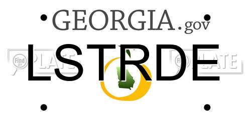 LSTRDE Georgia License Plate