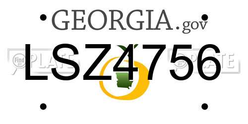 LSZ4756 Georgia License Plate