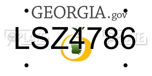 LSZ4786 Georgia License Plate