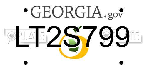 LT2S799 Georgia License Plate