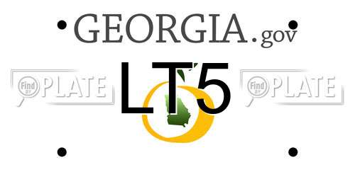 LT5 Georgia License Plate