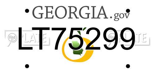 LT75299 Georgia License Plate