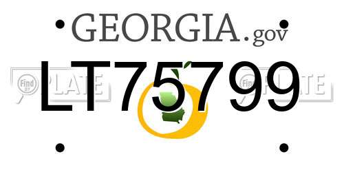 LT75799 Georgia License Plate