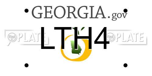 LTH4 Georgia License Plate