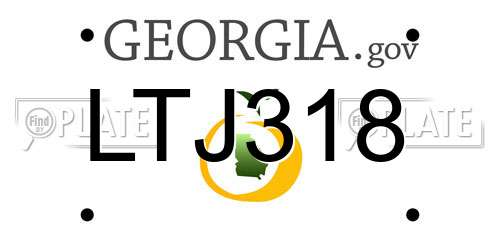 LTJ318 Georgia License Plate