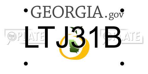 LTJ31B Georgia License Plate