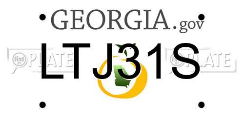 LTJ31S Georgia License Plate
