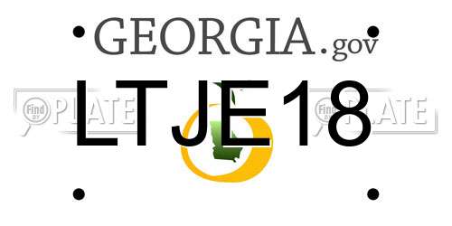 LTJE18 Georgia License Plate