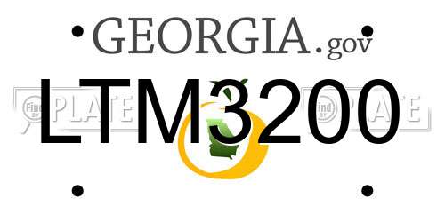 LTM3200 Georgia License Plate