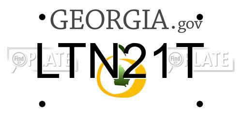 LTN21T Georgia License Plate