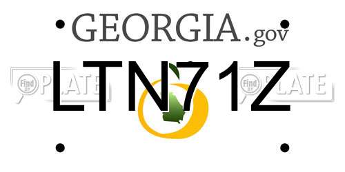LTN71Z Georgia License Plate