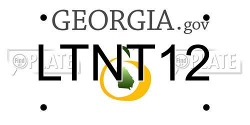 LTNT12 Georgia License Plate
