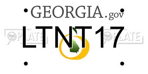 LTNT17 Georgia License Plate