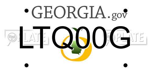 LTQ00G Georgia License Plate