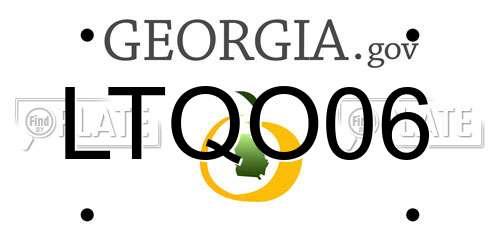 LTQO06 Georgia License Plate