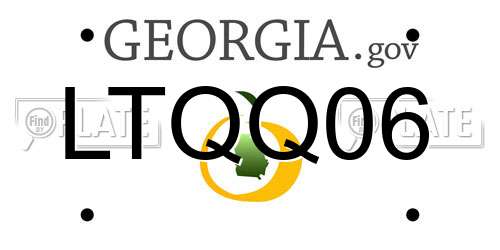LTQQ06 Georgia License Plate