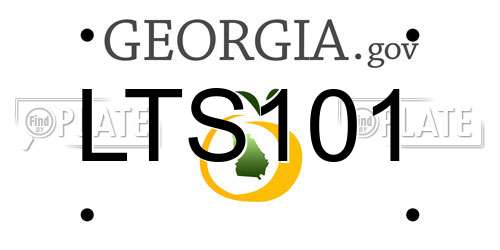LTS101 Georgia License Plate