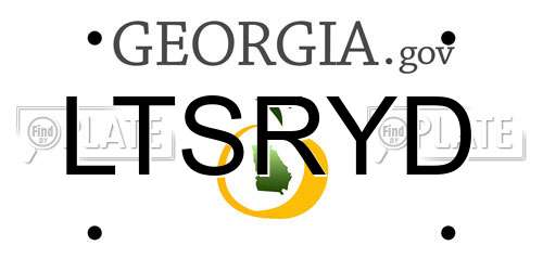 LTSRYD Georgia License Plate
