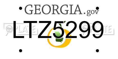 LTZ5299 Georgia License Plate