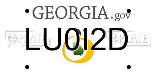 LU0I2D Georgia License Plate