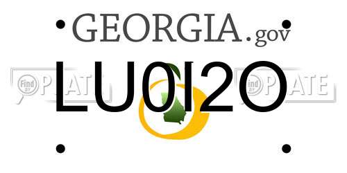 LU0I2O Georgia License Plate